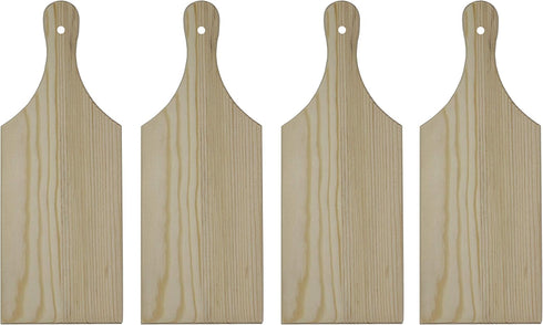 Package of 4 Unfinished Wooden Mini Cutting Boards for Decorating and Crafting...